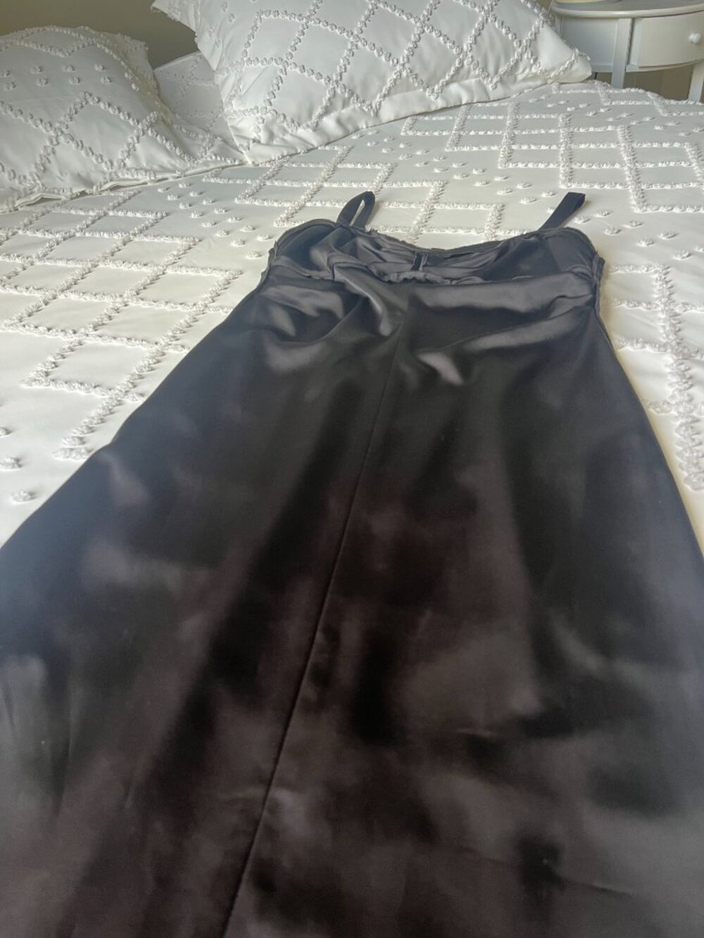 BCBGMaxAzria Satin Midi Black - "Little Black Dress" SIZE M - Picture 3 of 16